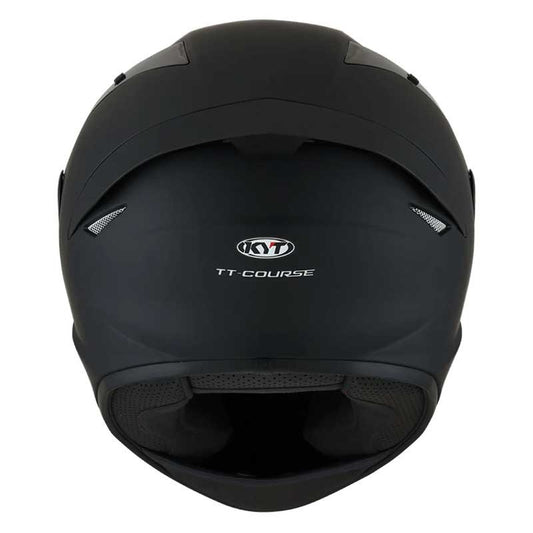 KYT TT Course Plain Matt Black Helmet - AH Helmets