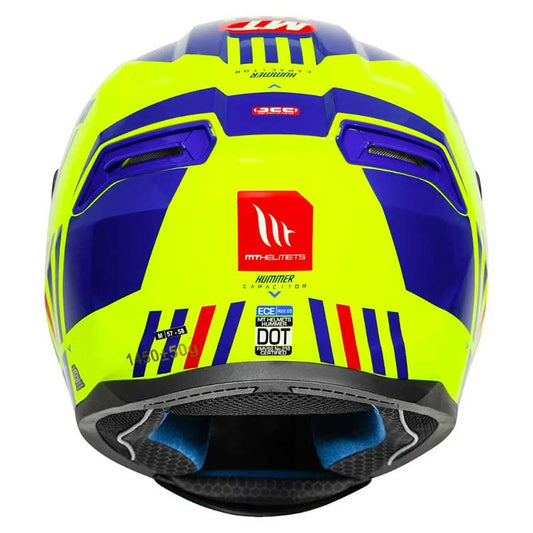 MT Hummer Capacitor Gloss Fluorescent Yellow Helmet - AH Helmets
