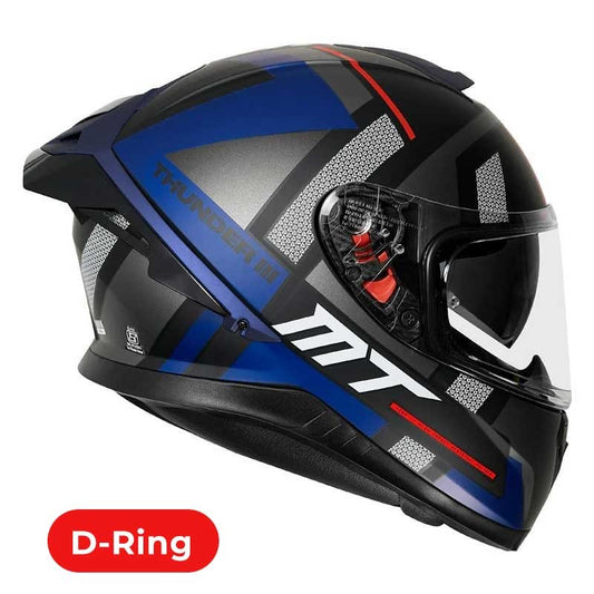 MT Thunder3 Pro Pulsion Matt Blue & Grey Helmet - AH Helmets