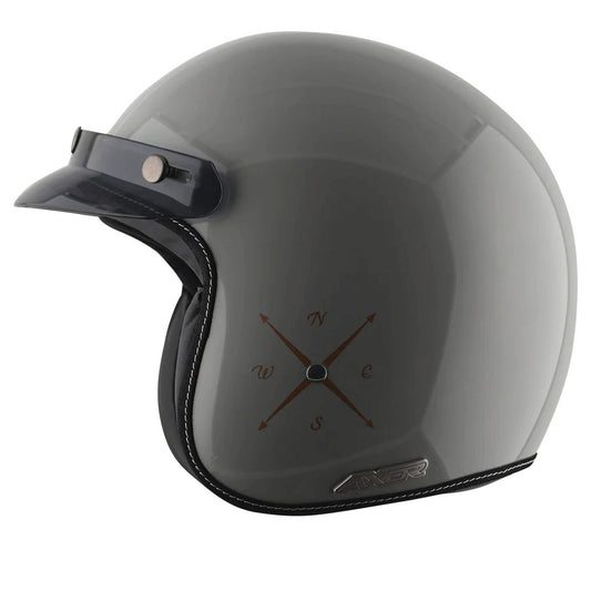 Axor Retro Jet Euro Globe Gloss Cool Grey Helmet - AH Helmets