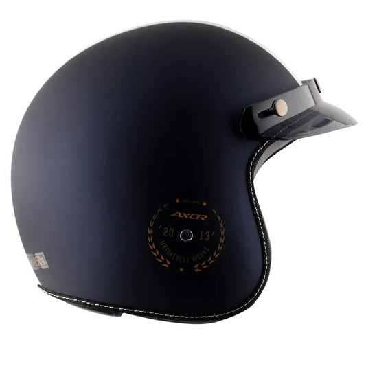 Axor Retro Jet Euro Globe Dull Royal Blue Helmet - AH Helmets