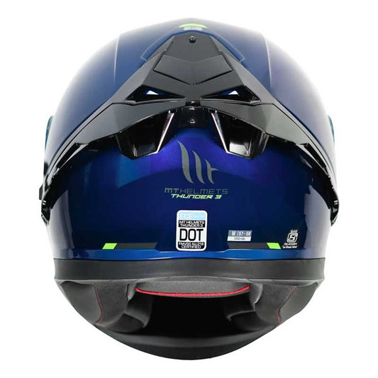 MT Thunder3 Pro Solid Gloss Blue Helmet - AH Helmets