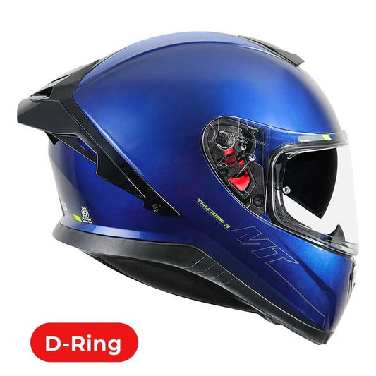 MT Thunder3 Pro Solid Gloss Blue Helmet - AH Helmets