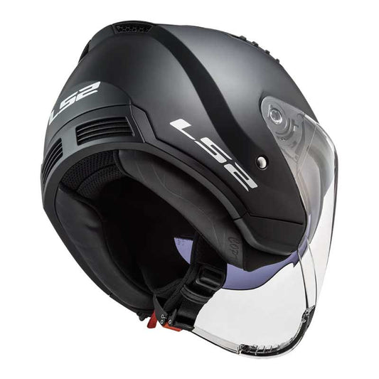 LS2 OF600 Copter Solid Matt Black Helmet - AH Helmets