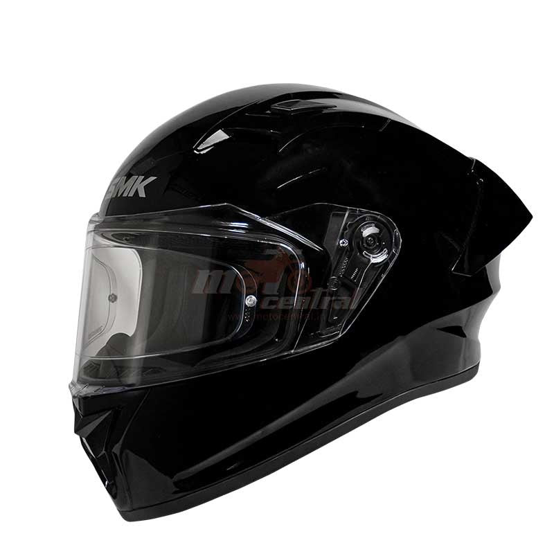 SMK Stellar Sports Solid Gloss Black Helmet (GL200) - AH Helmets