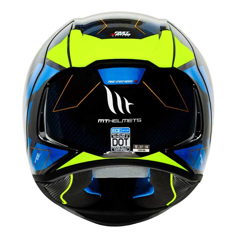 MT Revenge 2 Imperium Motorcycle Fluorescent Yellow Helmet
