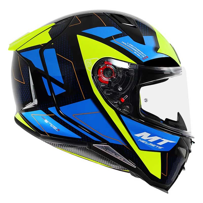 MT Revenge 2 Imperium Motorcycle Fluorescent Yellow Helmet