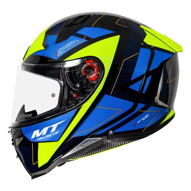 MT Revenge 2 Imperium Motorcycle Fluorescent Yellow Helmet