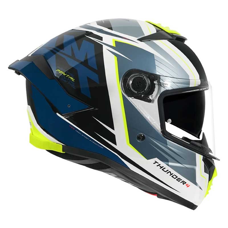 Mt Thunder4 Pental Gloss Blue Helmet