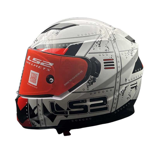 LS2 FF320 Stream Evo Max Gloss White Red D-Ring - AH Helmets