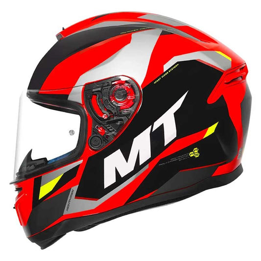 MT Hummer Nighthawk Gloss Fluorescent Red Helmet - AH Helmets