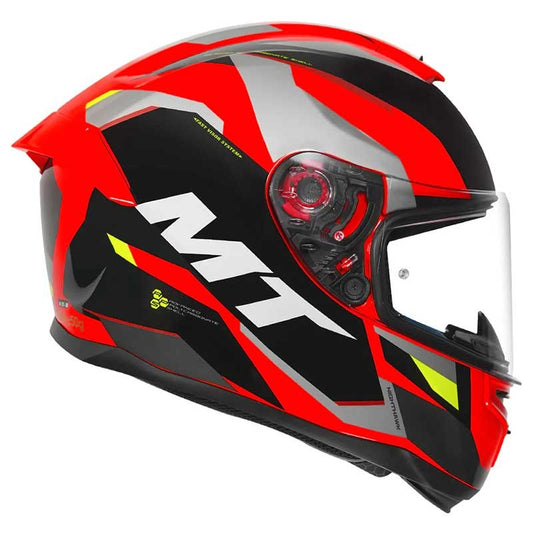 MT Hummer Nighthawk Gloss Fluorescent Red Helmet - AH Helmets