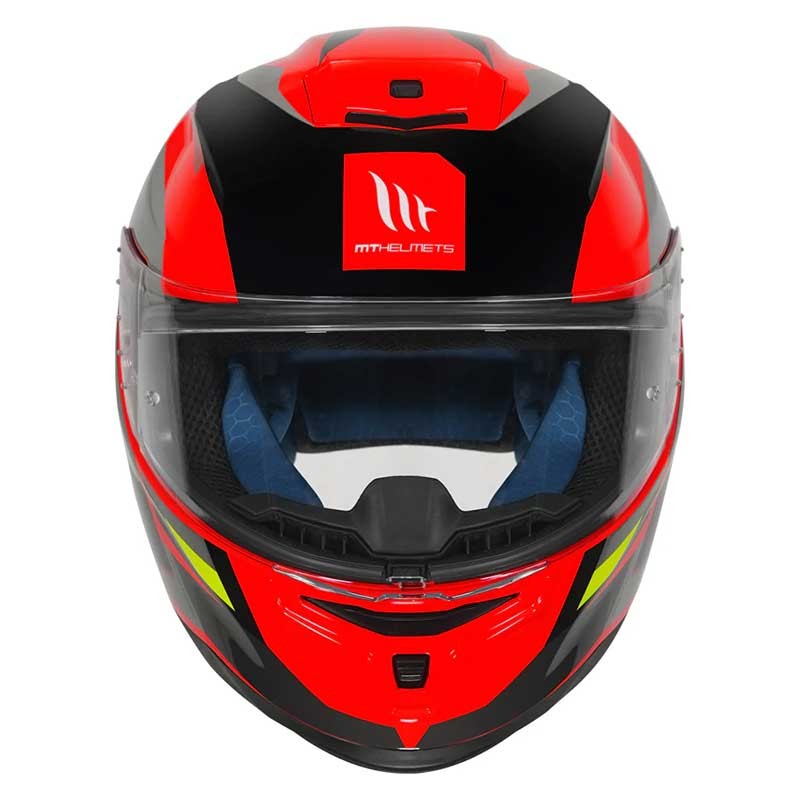 MT Hummer Nighthawk Gloss Fluorescent Red Helmet - AH Helmets