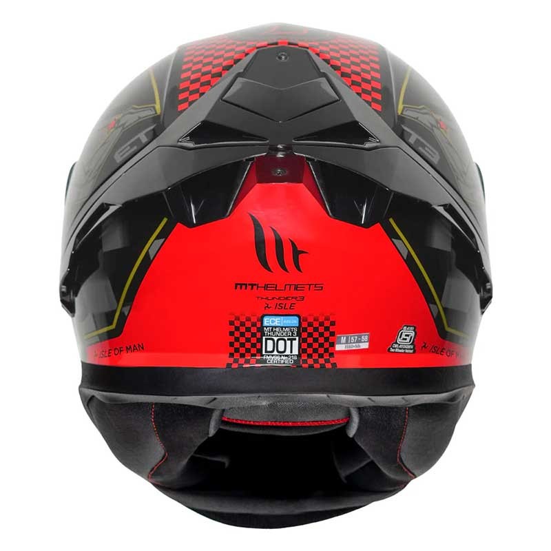 MT Thunder3 Pro Isle Of Man Gloss Red Helmet