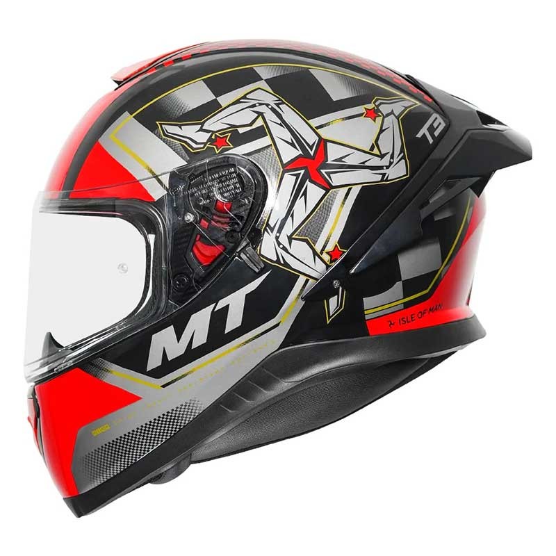MT Thunder3 Pro Isle Of Man Gloss Red Helmet