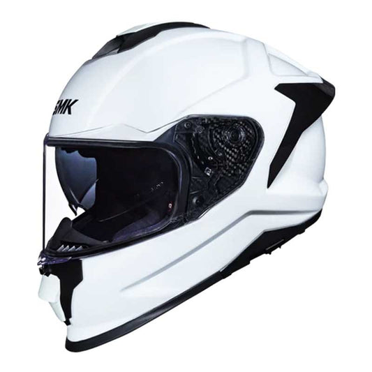 SMK Titan Unicolour Glossy White Helmet- GL100 - AH Helmets