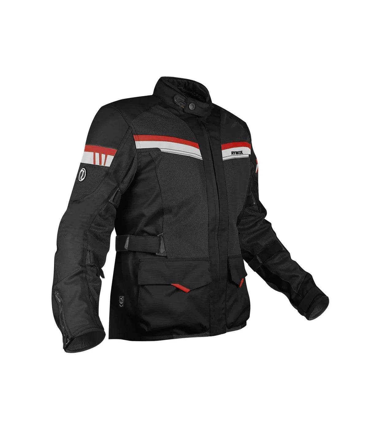 Rynox Stealth Air Pro Black Red Riding Jacket - AH Helmets