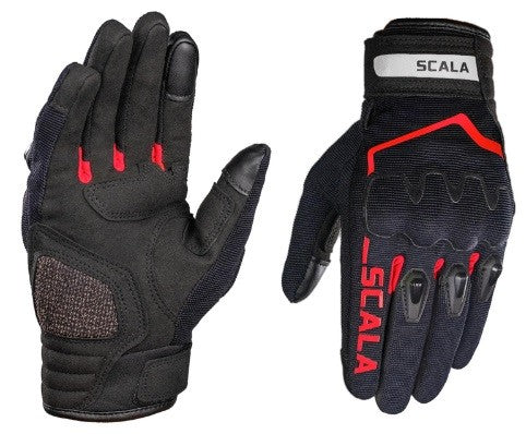 Scala Atlas Gloves Black Red - AH Helmets