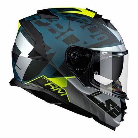LS2 FF800 Storm II Sprinter Matt Black Silver Cobalt Helmet D Ring
