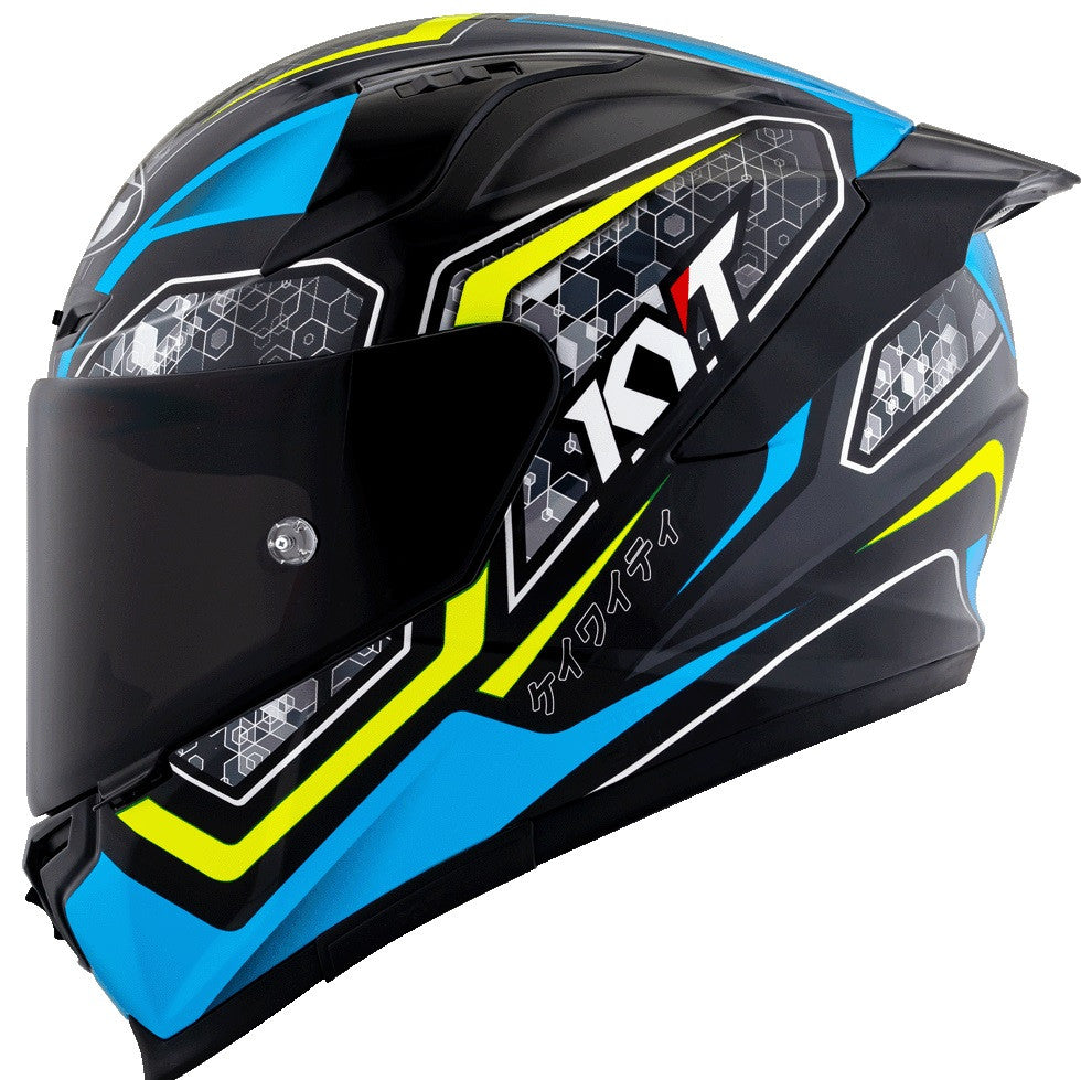 KYT Striker 2V #01 Gloss Black Blue Helmet - AH Helmets