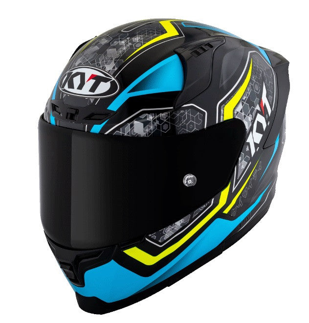 KYT Striker 2V #01 Gloss Black Blue Helmet - AH Helmets