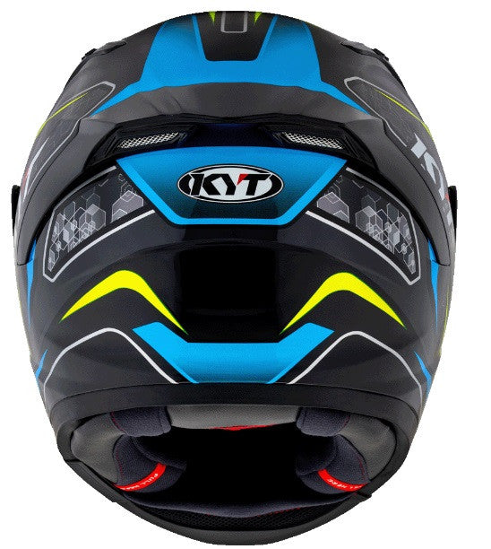 KYT Striker 2V #01 Gloss Black Blue Helmet - AH Helmets