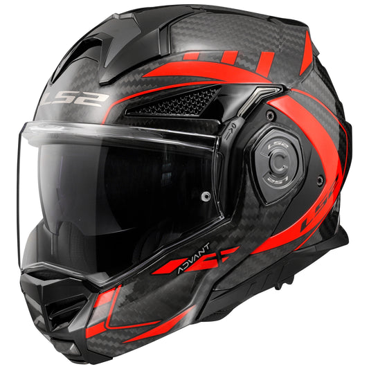 LS2 FF901 Advant XC Future Gloss Red Carbon Helmets - AH Helmets