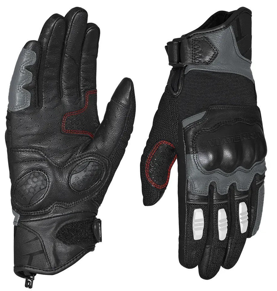 ViaTerra Holeshot – Gun Metal Riding Gloves