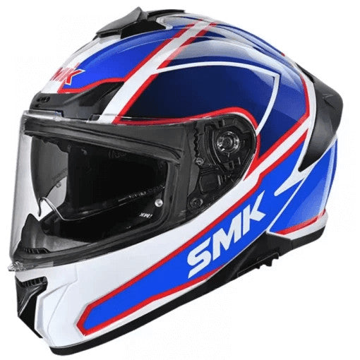 SMK Typhoon Aegis Gloss White Blue Red (GL153) Helmet
