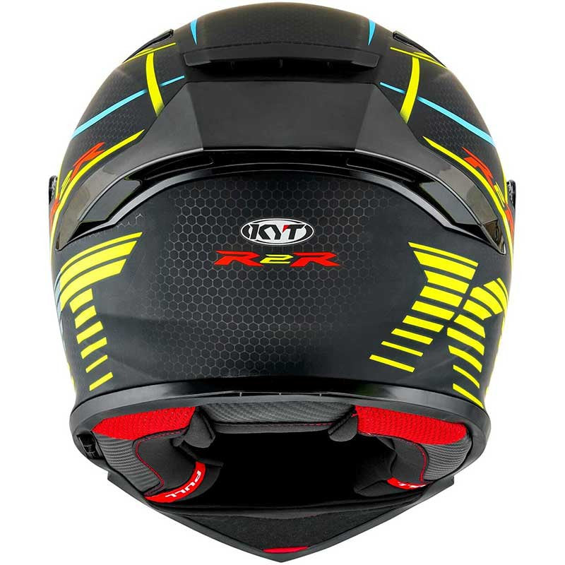 KYT R2R Pro Concept Matt Black Yellow Helmet - AH Helmets