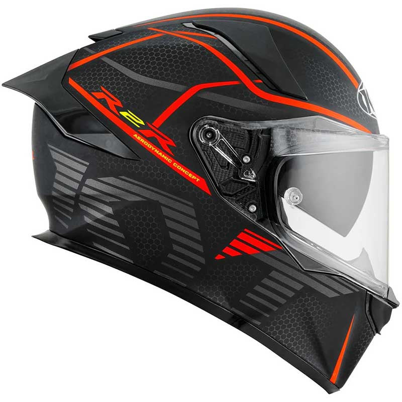 KYT R2R Pro Concept Matt Black Red Helmet - AH Helmets