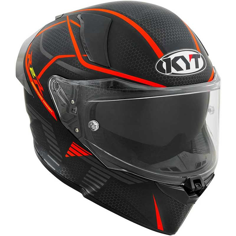 KYT R2R Pro Concept Matt Black Red Helmet - AH Helmets