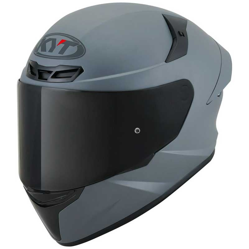 KYT TT Course Plain Matt Grey Helmet - AH Helmets