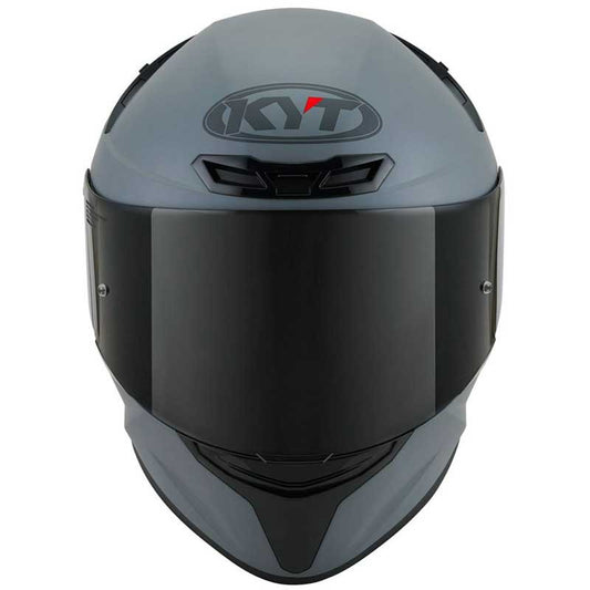 KYT TT Course Plain Matt Grey Helmet - AH Helmets