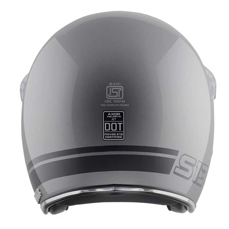Axor Retro Jet Sportz S13 Athena Grey Black Helmet