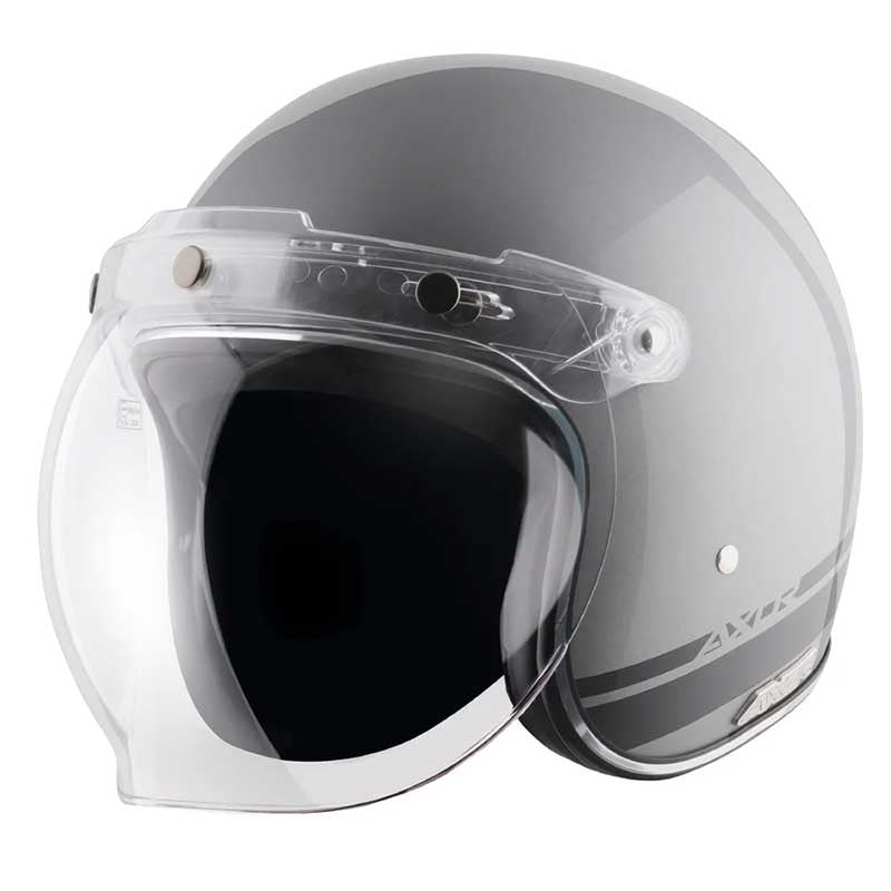 Axor Retro Jet Sportz S13 Athena Grey Black Helmet