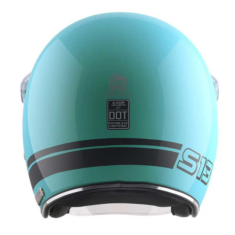Axor Retro Jet Sportz S13 Blue Black Helmet