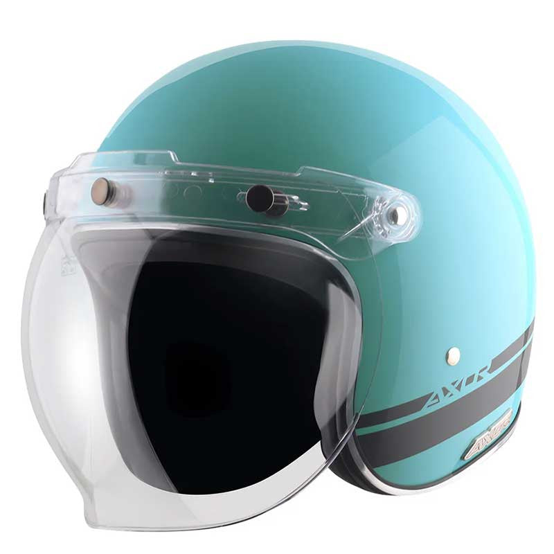 Axor Retro Jet Sportz S13 Blue Black Helmet