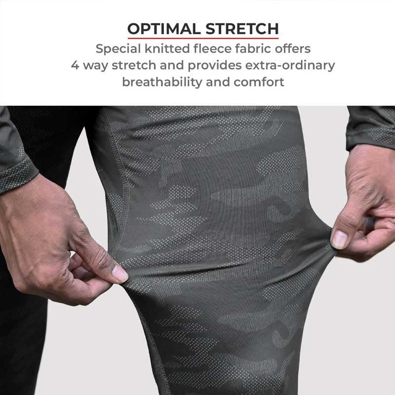 Viaterra 2nd Skin Base Layer - Bottom Grey Camo Print