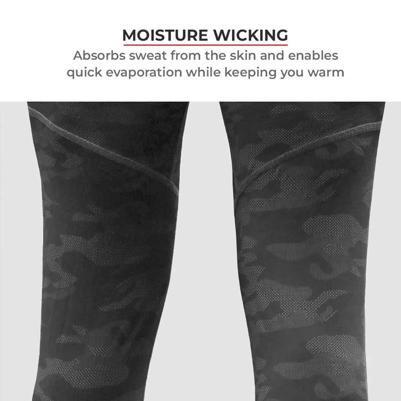 Viaterra 2nd Skin Base Layer - Bottom Grey Camo Print