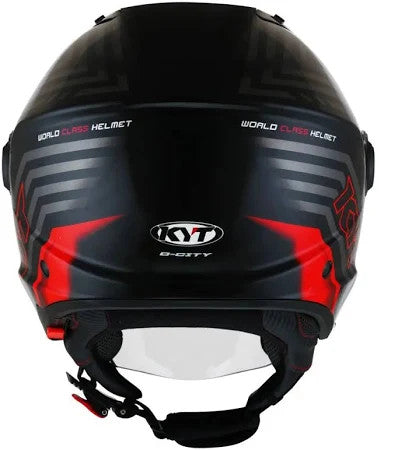 KYT D-City Lucent Black Red Helmet