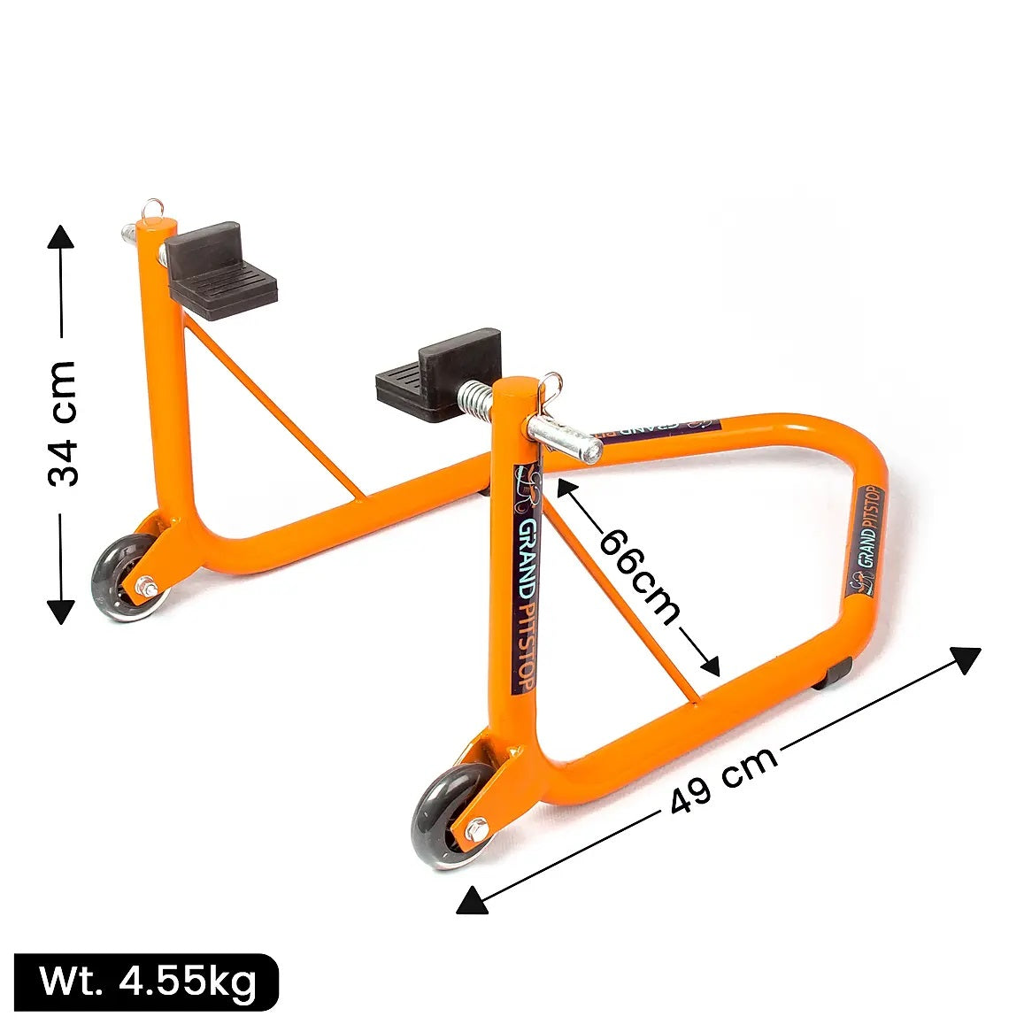 Rear Paddock Stand Non-Dismantable Universal Orange (Bike Wt upto: 350 kgs)
