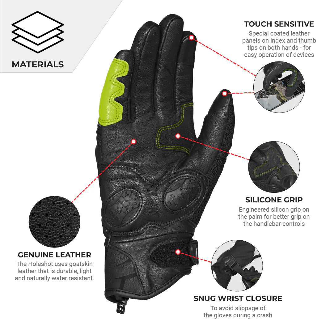 ViaTerra Holeshot – Flow Green Riding Gloves