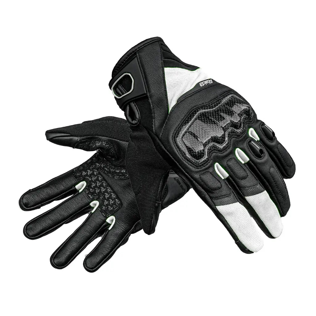 Raida Carbonite Gloves | White - AH Helmets