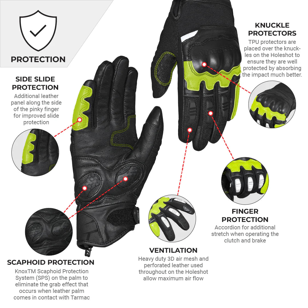 ViaTerra Holeshot – Flow Green Riding Gloves