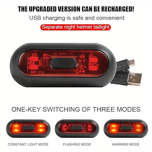 MH Moto Helmet Tail Light Chargable