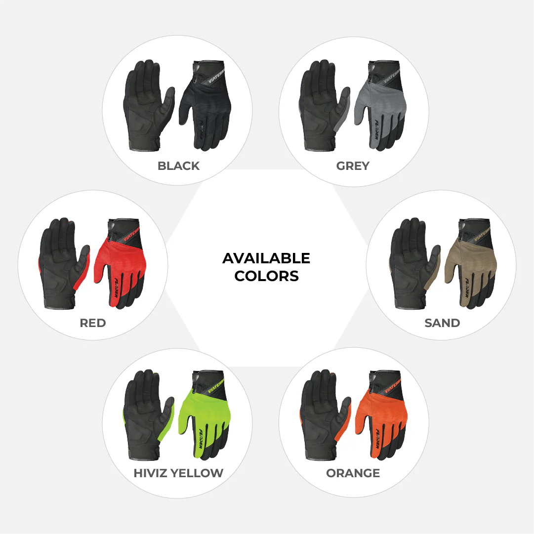 Viaterra Fender – Daily Use Motorcycle Black Gloves for Men - AH Helmets