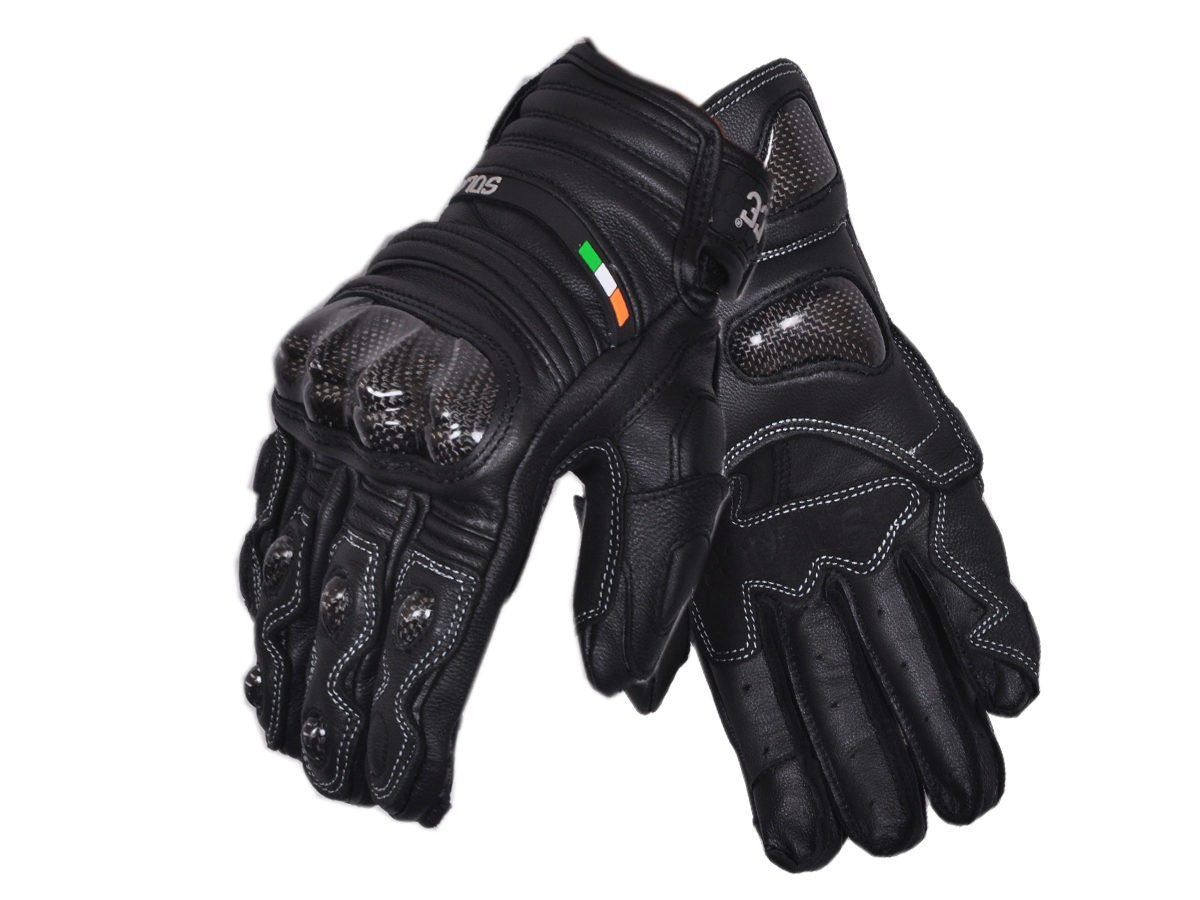 Solace Carbontec Semi Gauntlet Leather Gloves