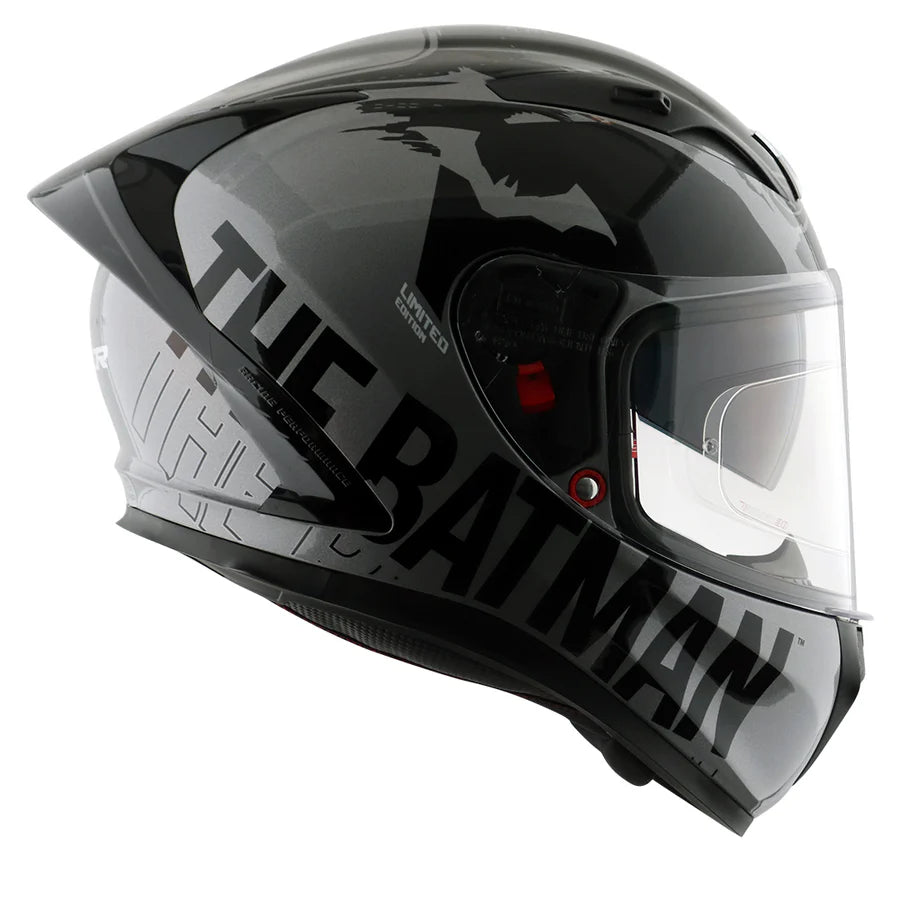 dot batman motorcycle helmet Axor Street Dc Batman Anthracite Black Helmet – AH Helmets