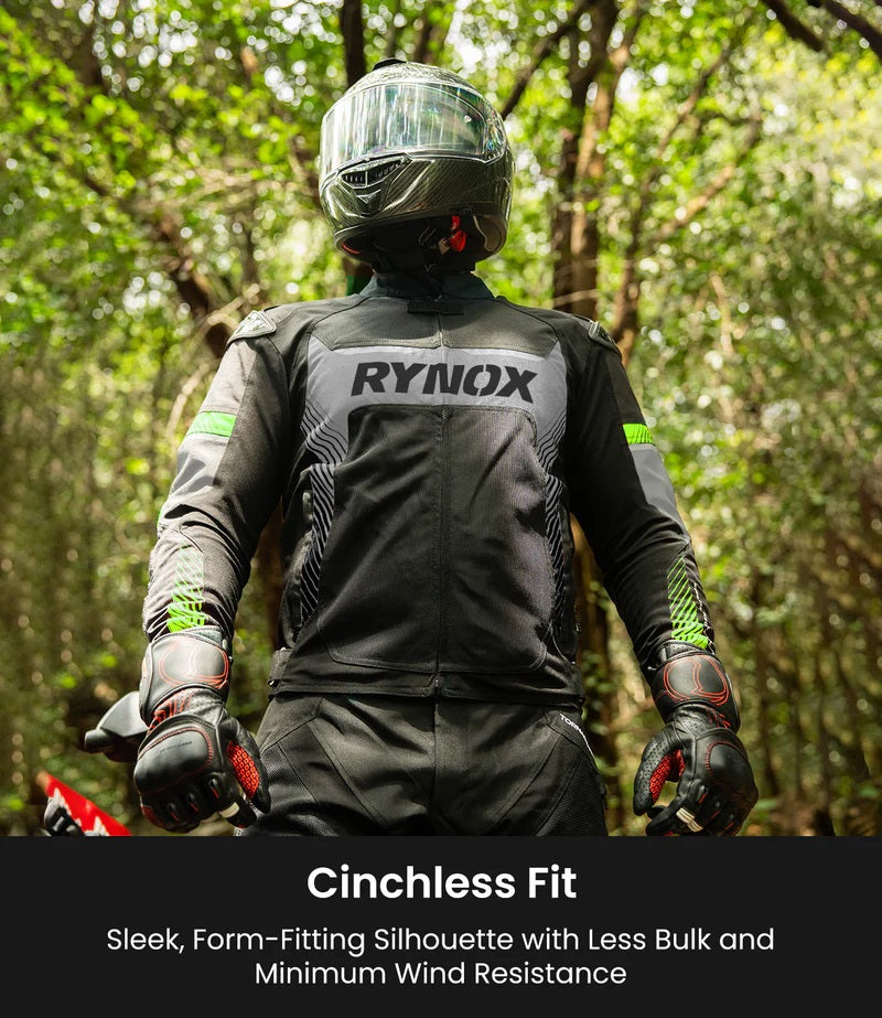 RYNOX APEX EVO CE CERTIFIED CLASS AA JACKET (BLACK-HI-VIZ) - AH Helmets